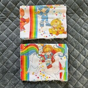 Rainbow Brite Original 1983 Fabric w Starlight Pony Fabric 80s Nostalgia Cartoon